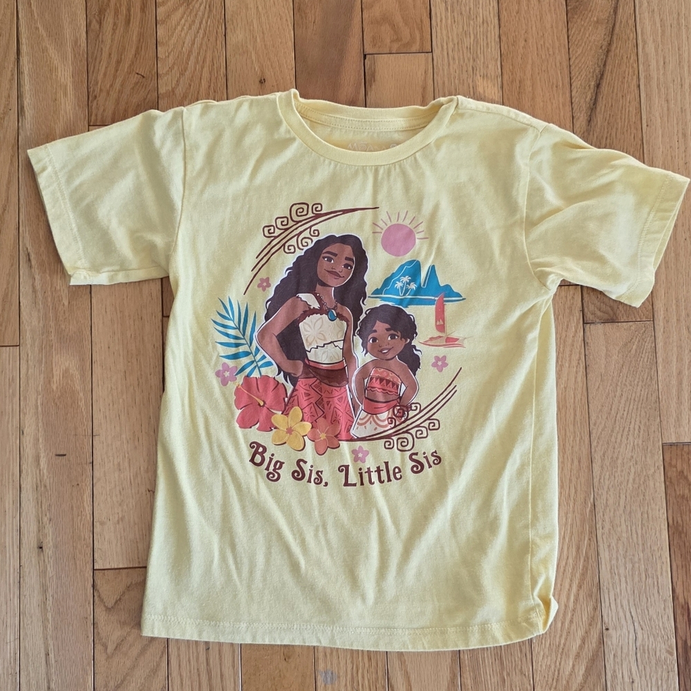 Disney Yellow Big Sis Little Sis T-Shirt Moana